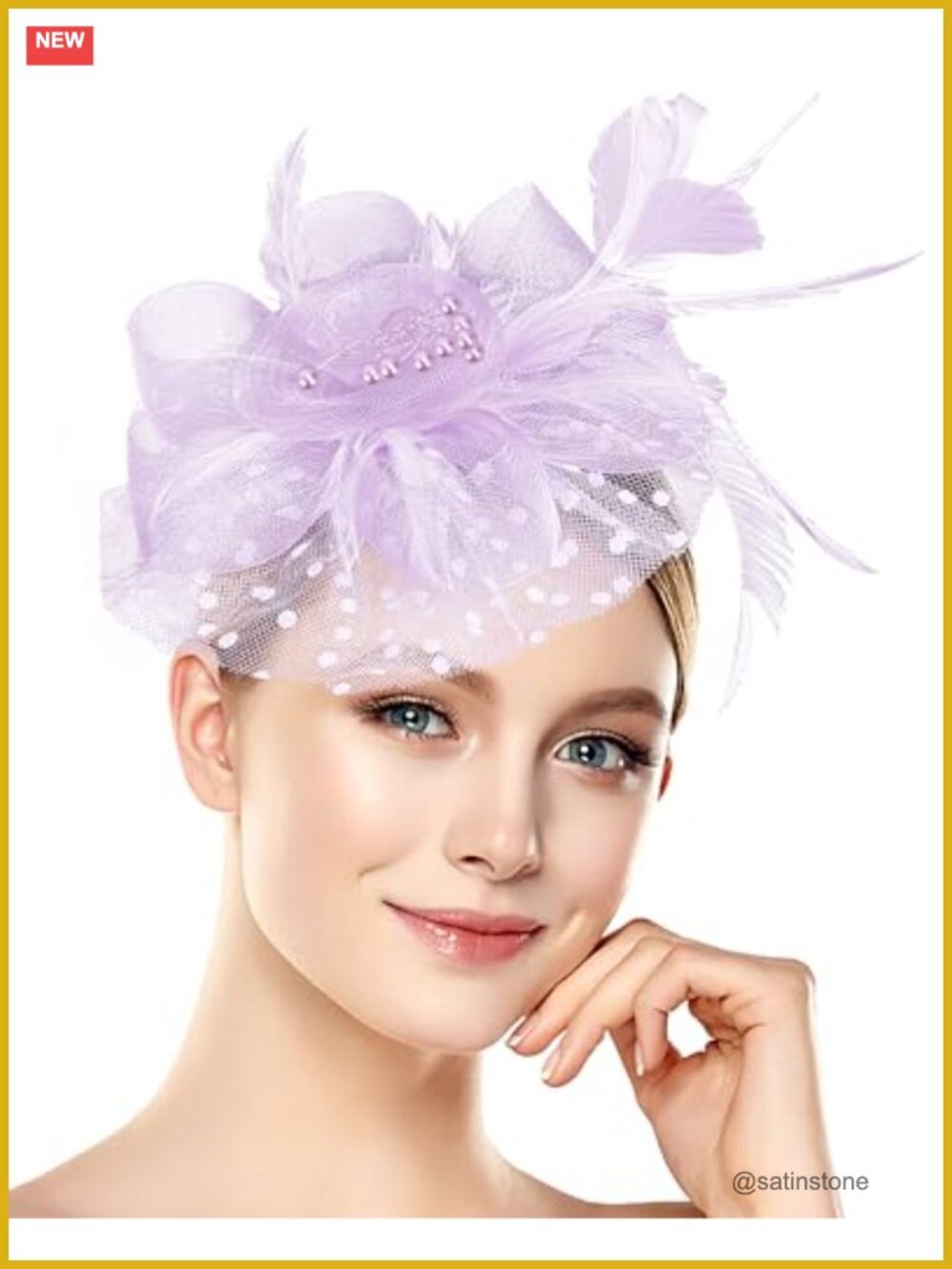 Vintage Fascinator Hat Mesh Tea Party Headband Flower Retro